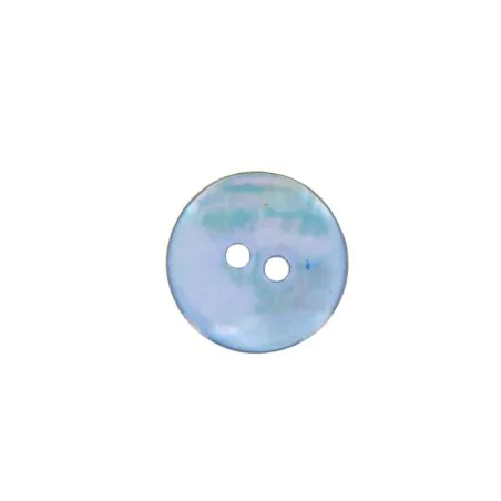 bouton nacre 2 trous bleu - x30 - 15 mm 