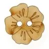 Bouton : 2 Trous, Fleur : 36 mm : Buis : x10