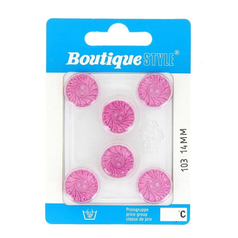 Carte 6 boutons 14 mm code prix C -pos 103 Carte 6 boutons 14 mm code prix C -pos 103
