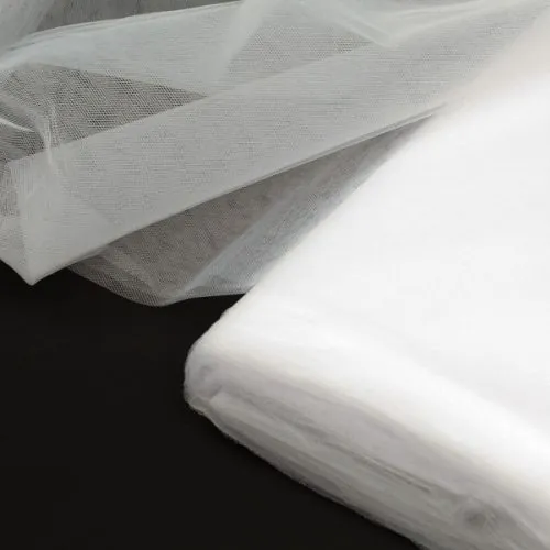 Tissu Tulle uni blanc