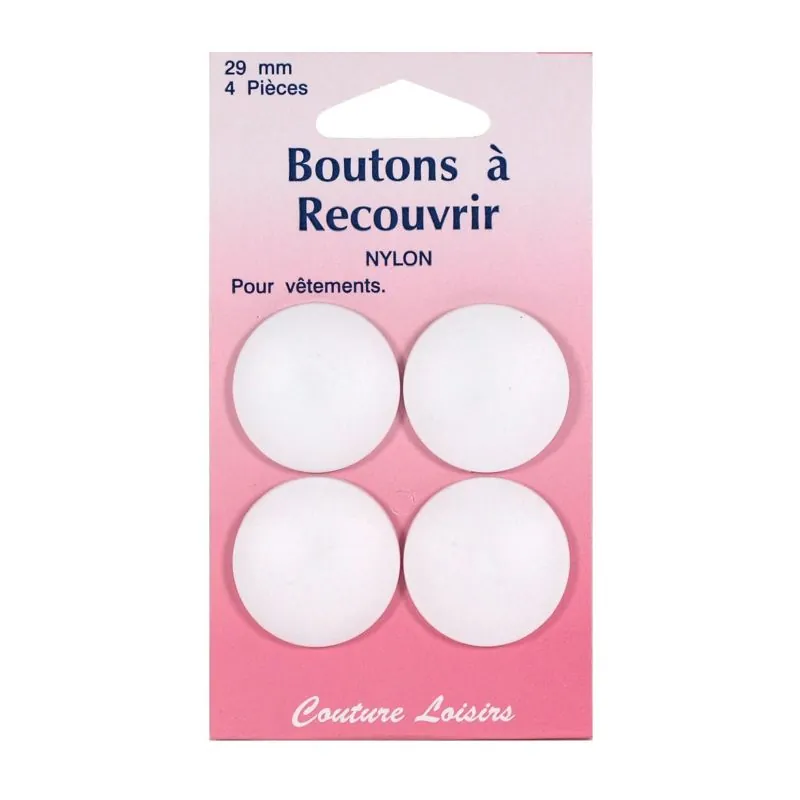 Boutons à recouvrir nylon 29 mm X4 Boutons à recouvrir nylon 29 mm X4