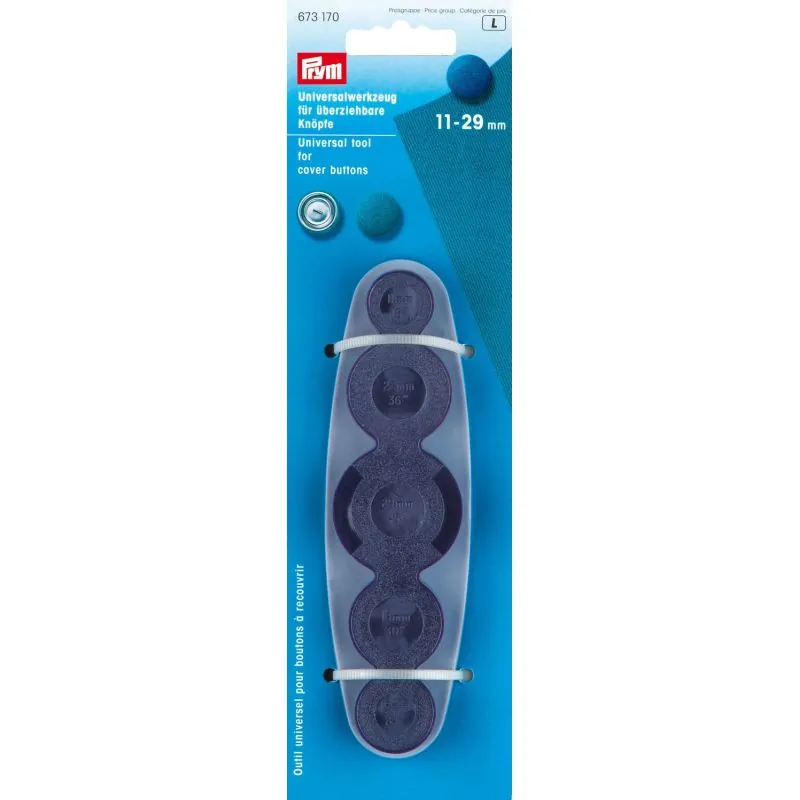 Outil universel boutons à recouvrir laiton 11-29mm Outil universel boutons à recouvrir laiton 11-29mm