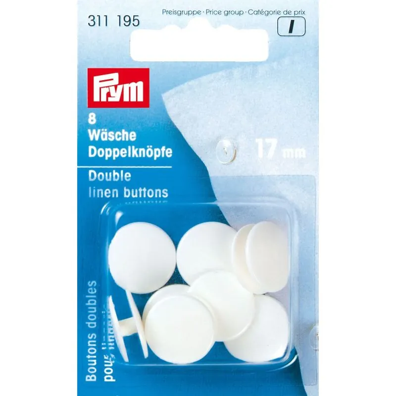 Carte 8 Boutons doubles pour lingerie plastique 17 Carte 8 Boutons doubles pour lingerie plastique 17