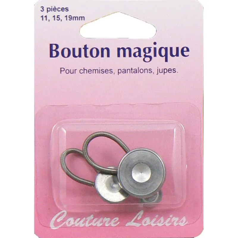 Boutons magiques métal X3 assort. 11, 15 et 19 mm Boutons magiques métal X3 assort. 11, 15 et 19 mm