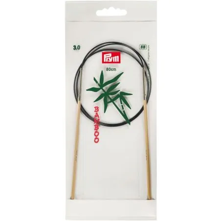 Aiguilles à tricoter circulaires bambou 80 cm 3,00