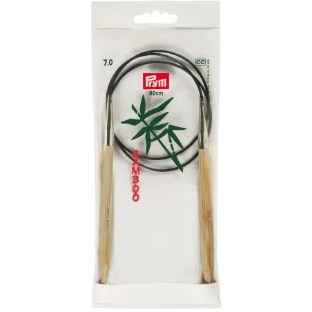 Aiguilles à tricoter circulaires bambou 80 cm 7,00