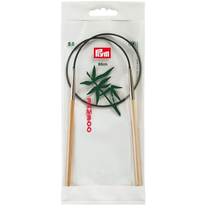 Aiguilles à tricoter circulaires bambou 60 cm 5,00