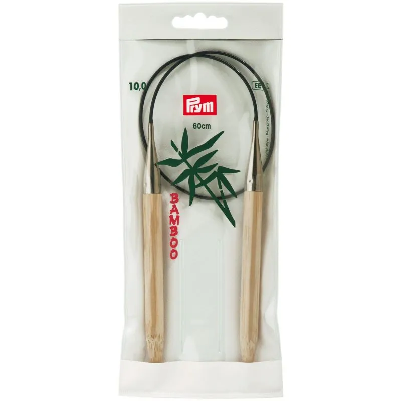 Aiguilles à tricoter circulaires bambou 60 cm 10,0