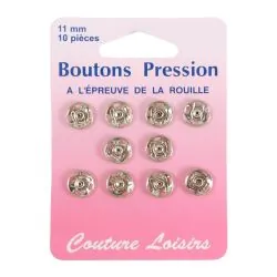 Boutons pression 11 mm...