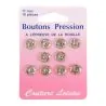 Boutons pression 11 mm nickelés X10