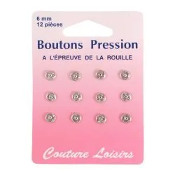 Boutons pression 6 mm...