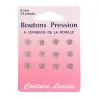 Boutons pression 6 mm nickelés X12