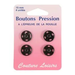 Boutons pression 15 mm...