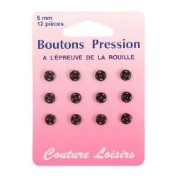 Boutons pression 6 mm noirs...