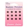 Boutons pression 6 mm noirs X12