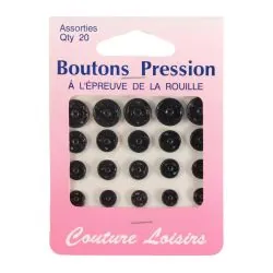 Boutons pression assortis...