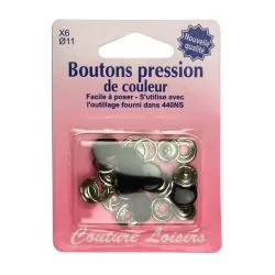 Boutons pression 11 mm col....