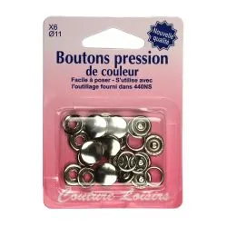 Boutons pression 11 mm col....
