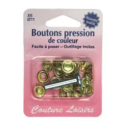 Boutons pression 11 mm +...