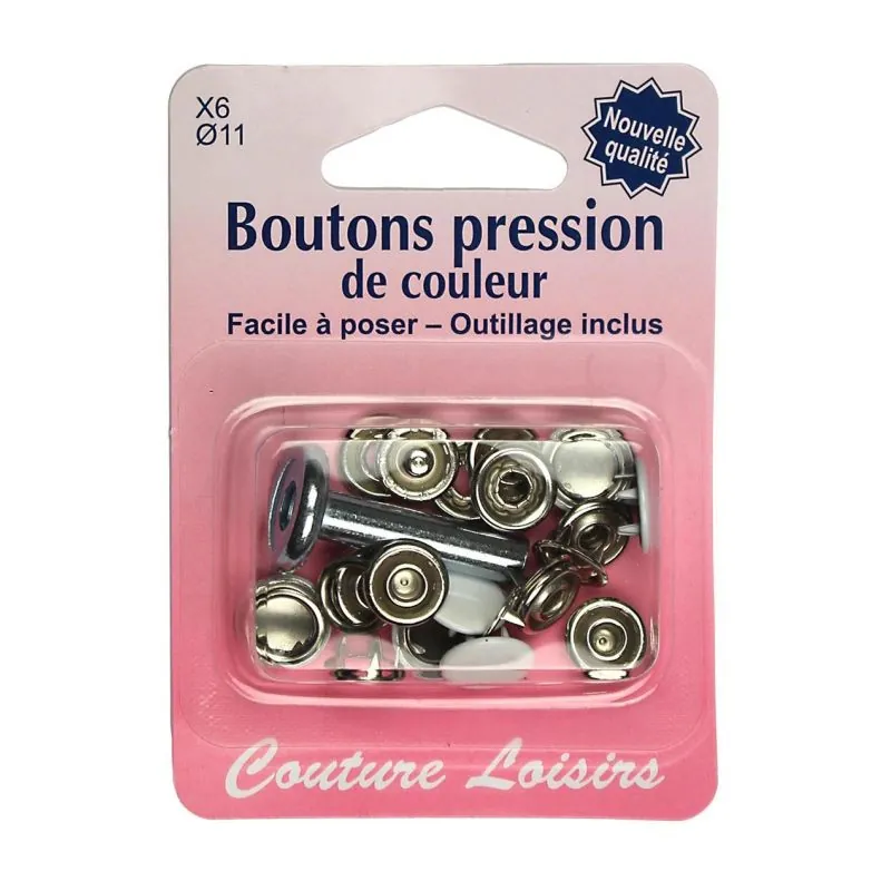 Boutons pression 11 mm + outillage de pose Boutons pression 11 mm + outillage de pose