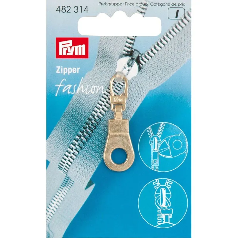 Tirette Fashion-Zipper Oeillet or Tirette Fashion-Zipper Oeillet or