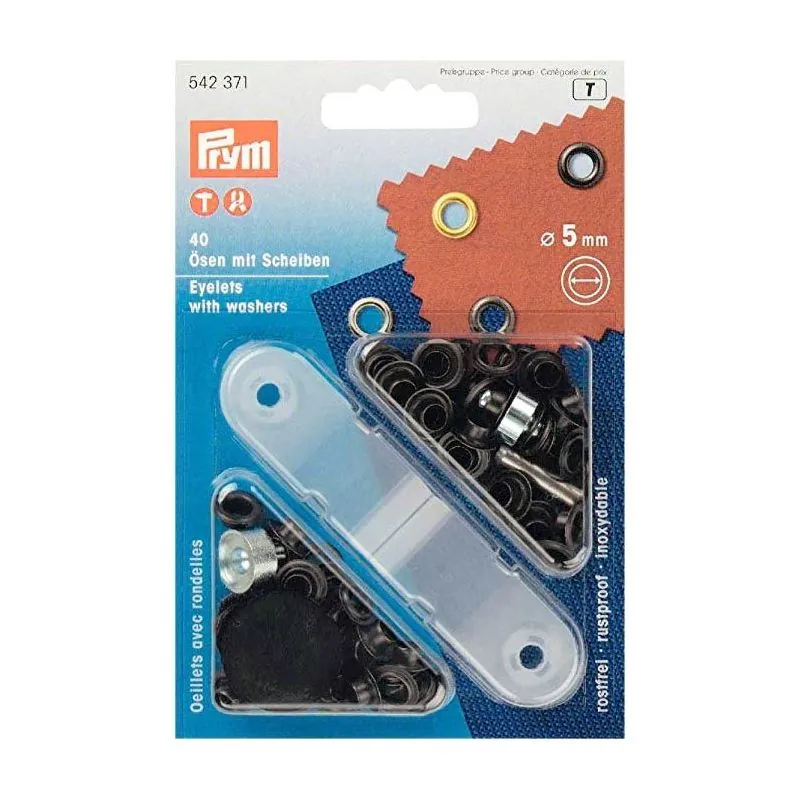 Oeillets + rondelles 5 mm laiton bruni + outil Oeillets + rondelles 5 mm laiton bruni + outil