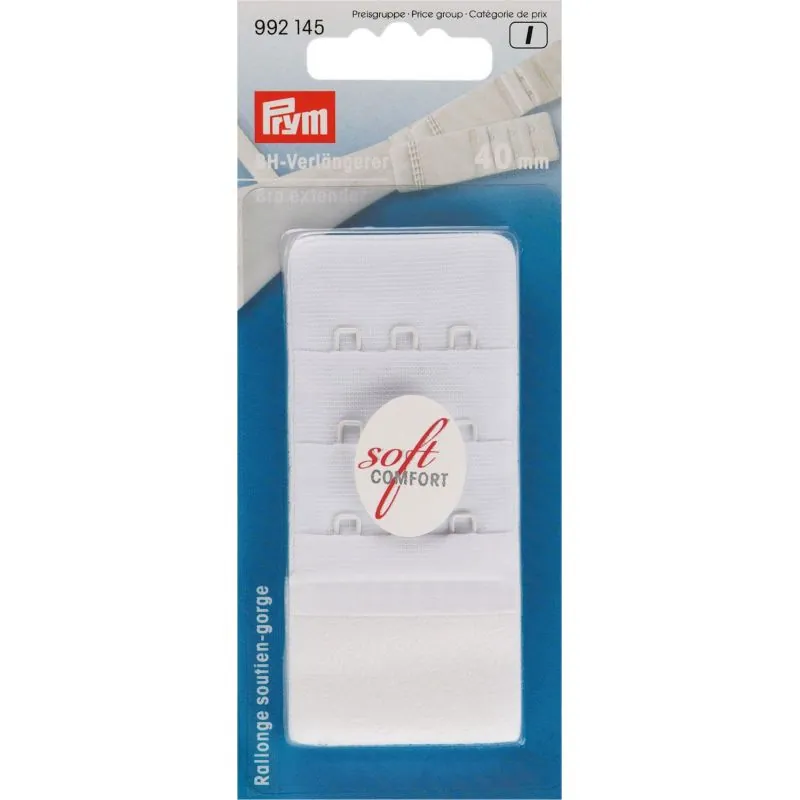 Rallonge attache soutien-gorge 40 mm blanc soft