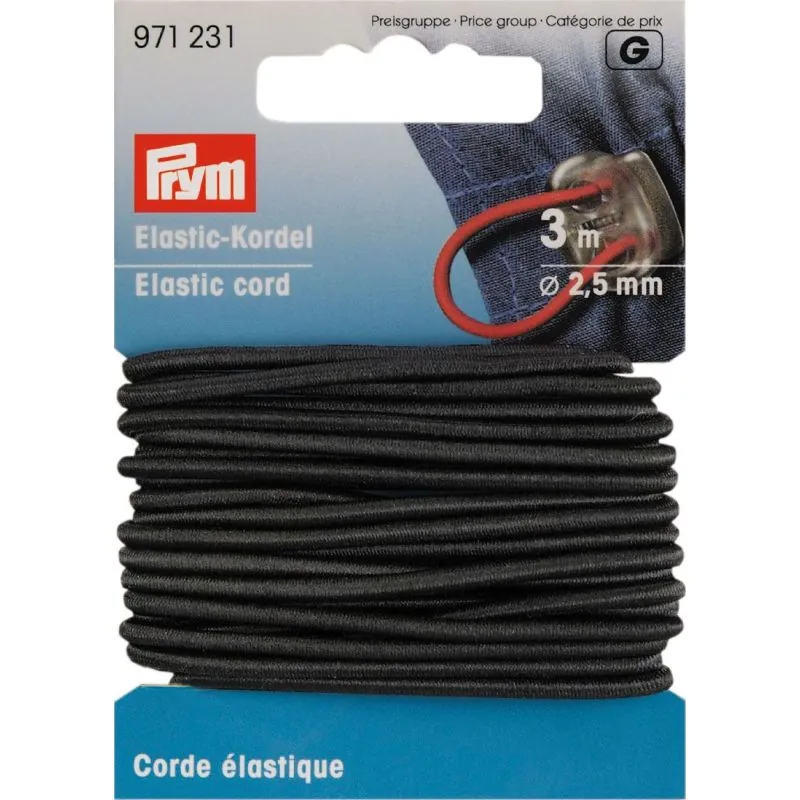 Corde Elastique 2.5 mm Noir