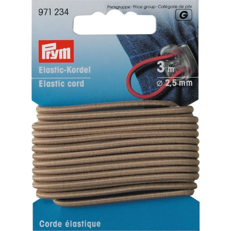 Corde Elastique 2.5 mm Beige Corde Elastique 2.5 mm Beige