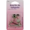 Boucles salopettes nickelées X2