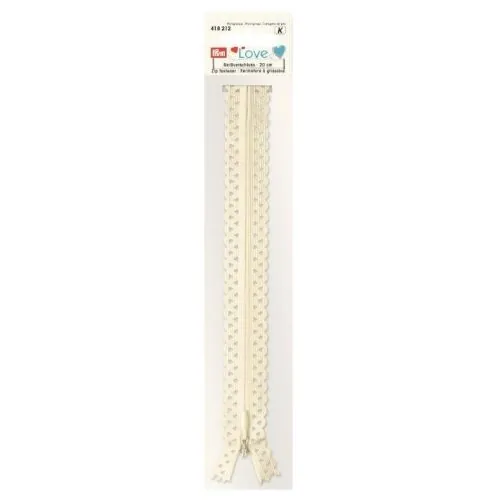 Prym love fermeture a glissiere 20 cm blanc casse