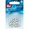Carte 24 Strass seuls rond therm. 6 mm argent