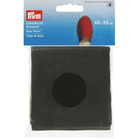 Espadrilles tissu de base 40 x 55 cm noir