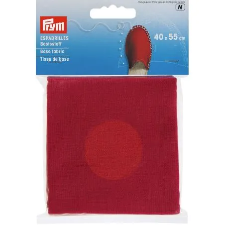 Espadrilles tissu de base 40 x 55 cm rouge