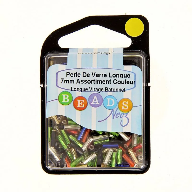 Perle de verre longue virage batonnet assortis 15 Perle de verre longue virage batonnet assortis 15
