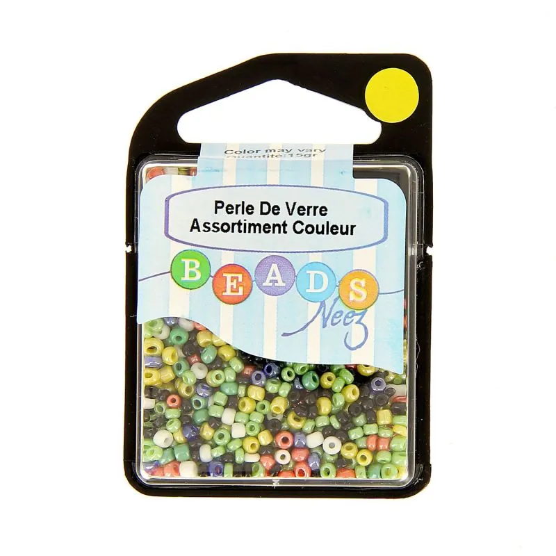 Perle de verre assoriment couleurs 15 gr Perle de verre assoriment couleurs 15 gr