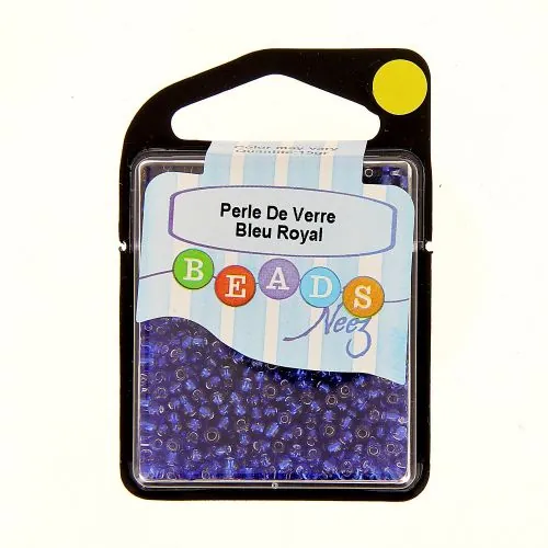 Perle de verre bleu royal 15 gr
