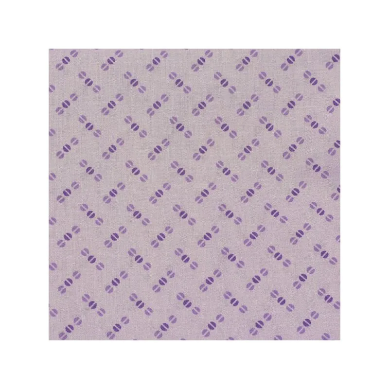 Coton patchwork trio de pois violet