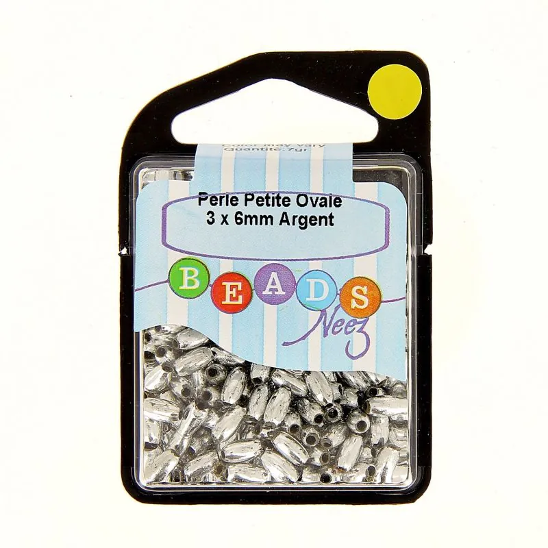 Perle petite ovale col. argent 7 gr Perle petite ovale col. argent 7 gr