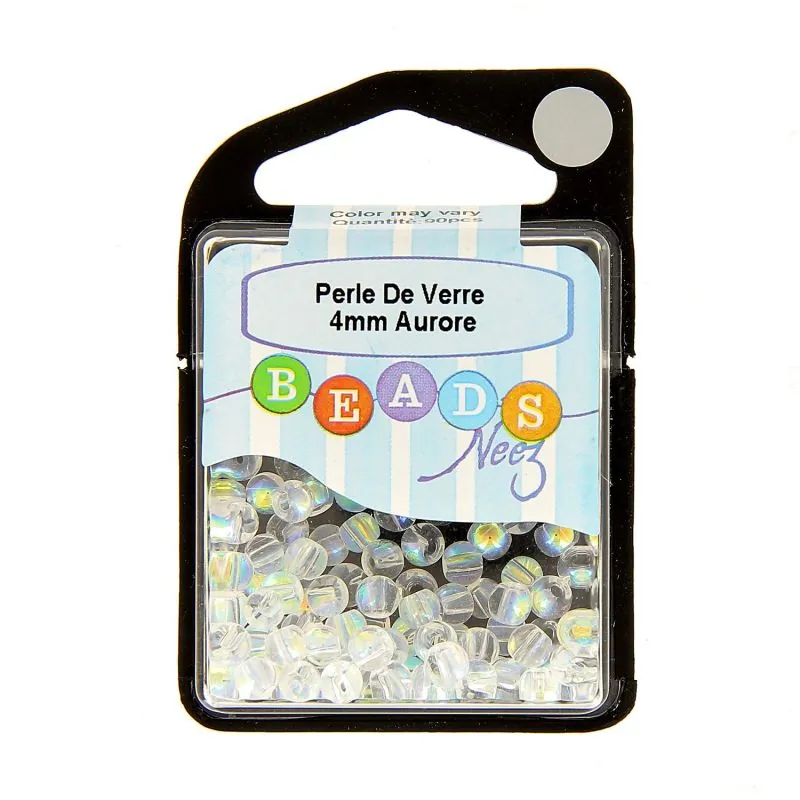 Perle de verre col. aurore 90 pcs