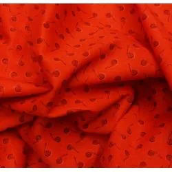 Coton patchwork escargot rouge