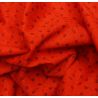 Tissu coton patchwork escargot rouge