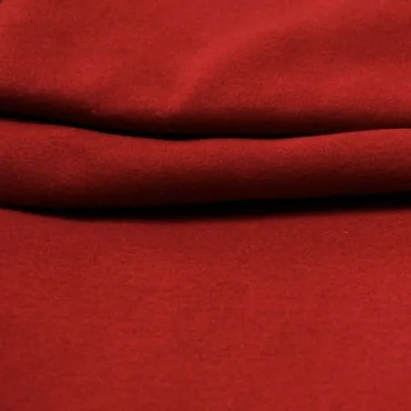 Tissu Caban uni de couleur rouge