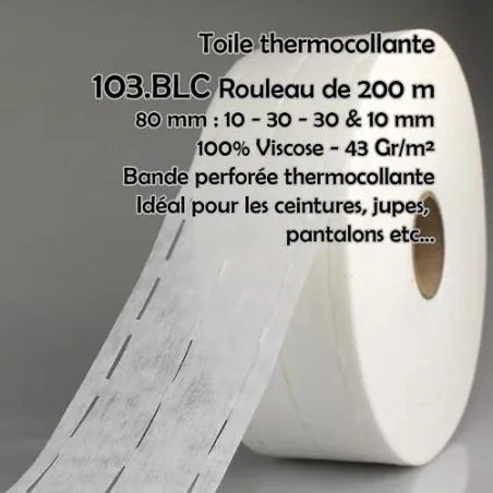 Rouleau 200 m bande perfo thermocollante 10x30x30