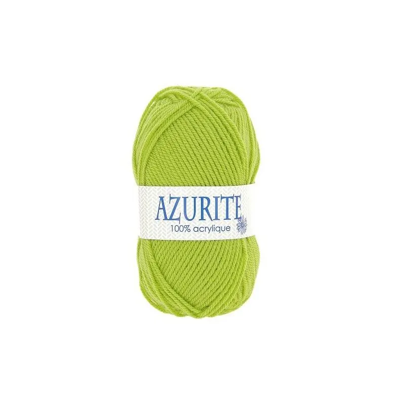 Pelote de laine vert clair 100% acrylique Azurite x10 - 50 gr
