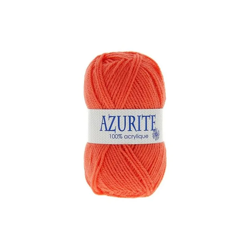 Pelote orange carotte 100% acrylique Azurite x10 - 50 gr