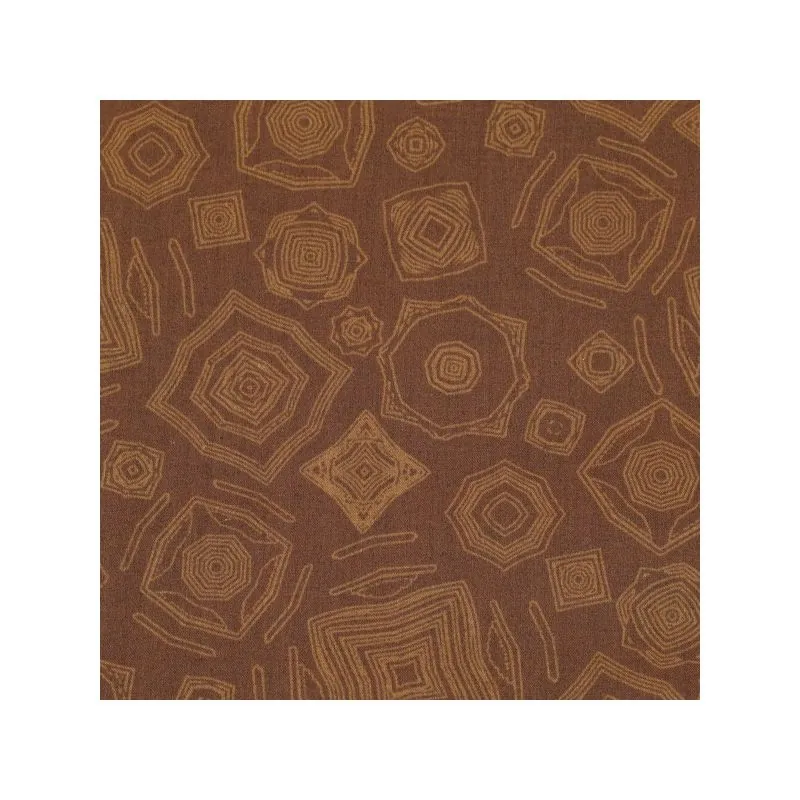 Coton patchwork Africain marron