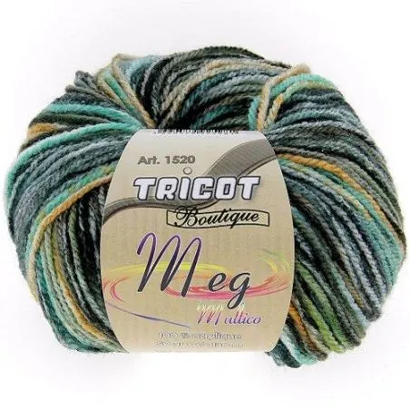 Pelotes acrylique nuance vert sombre x10 - 50 gr - Meg