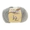 Pelote tricot acrylique gris clair métalisé x10 - 50 gr