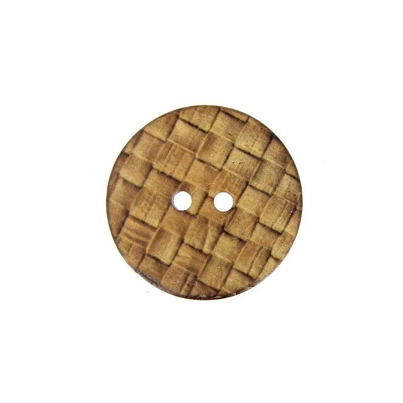 boutons tissage paille - x12 Ø40 mm coco